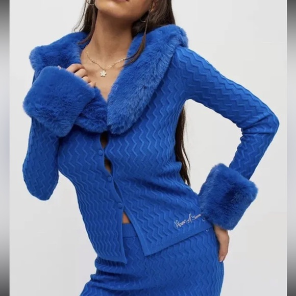 House of Sunny Sweaters - House of Sunny “Midnight Swirl” Peggy Cardigan size 2